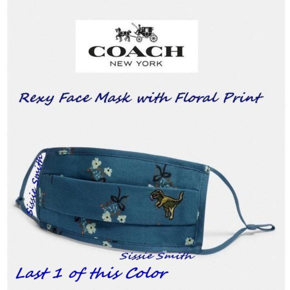 coach Accessories - NWT COACH REXY FACE MASK WITH FLORAL PRINT